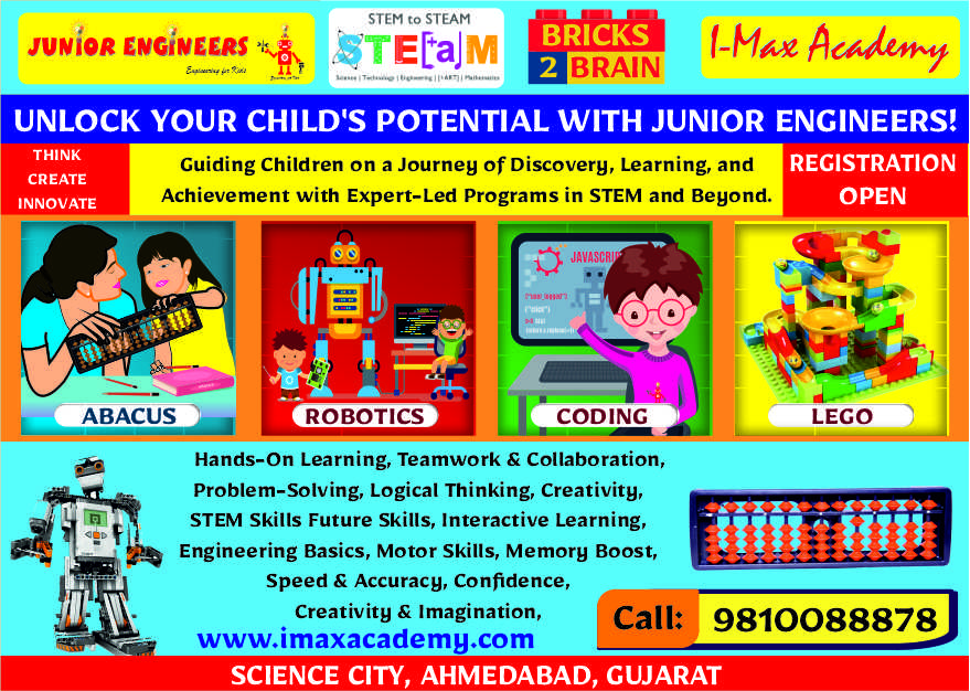 ROBOTICS, ABACUS CLASSES, coding classes for kids in Science City Ahmedabad