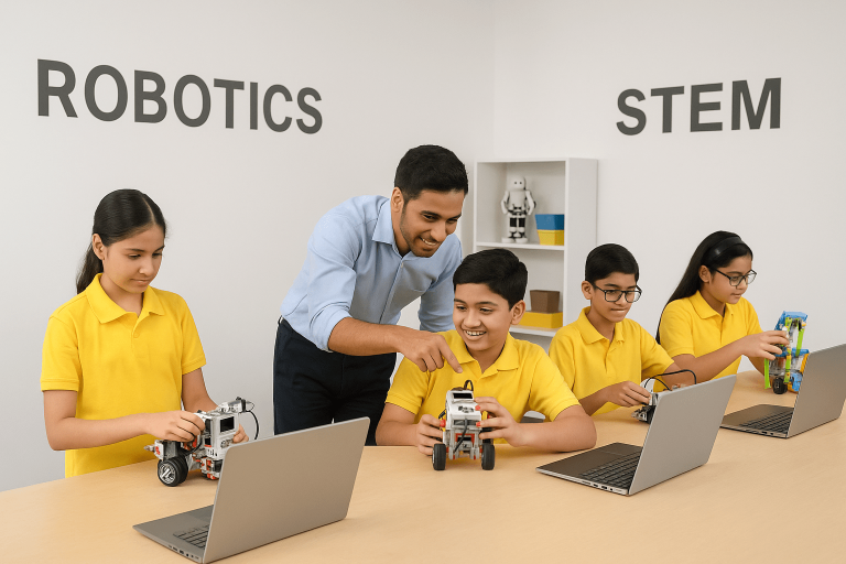 Junior Engineers Robotics Classes for Kids - Best STEM Robotics Lab Setup in India
