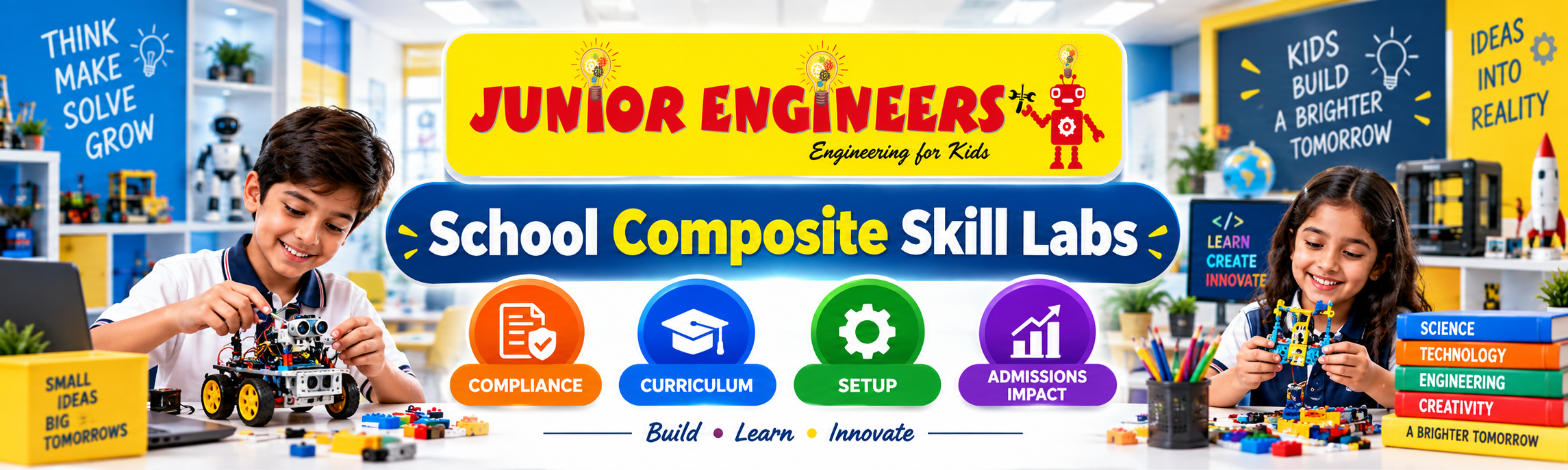 CBSE composite skill lab setup and turnkey STEM robotics lab installation for schools by Junior Engineers